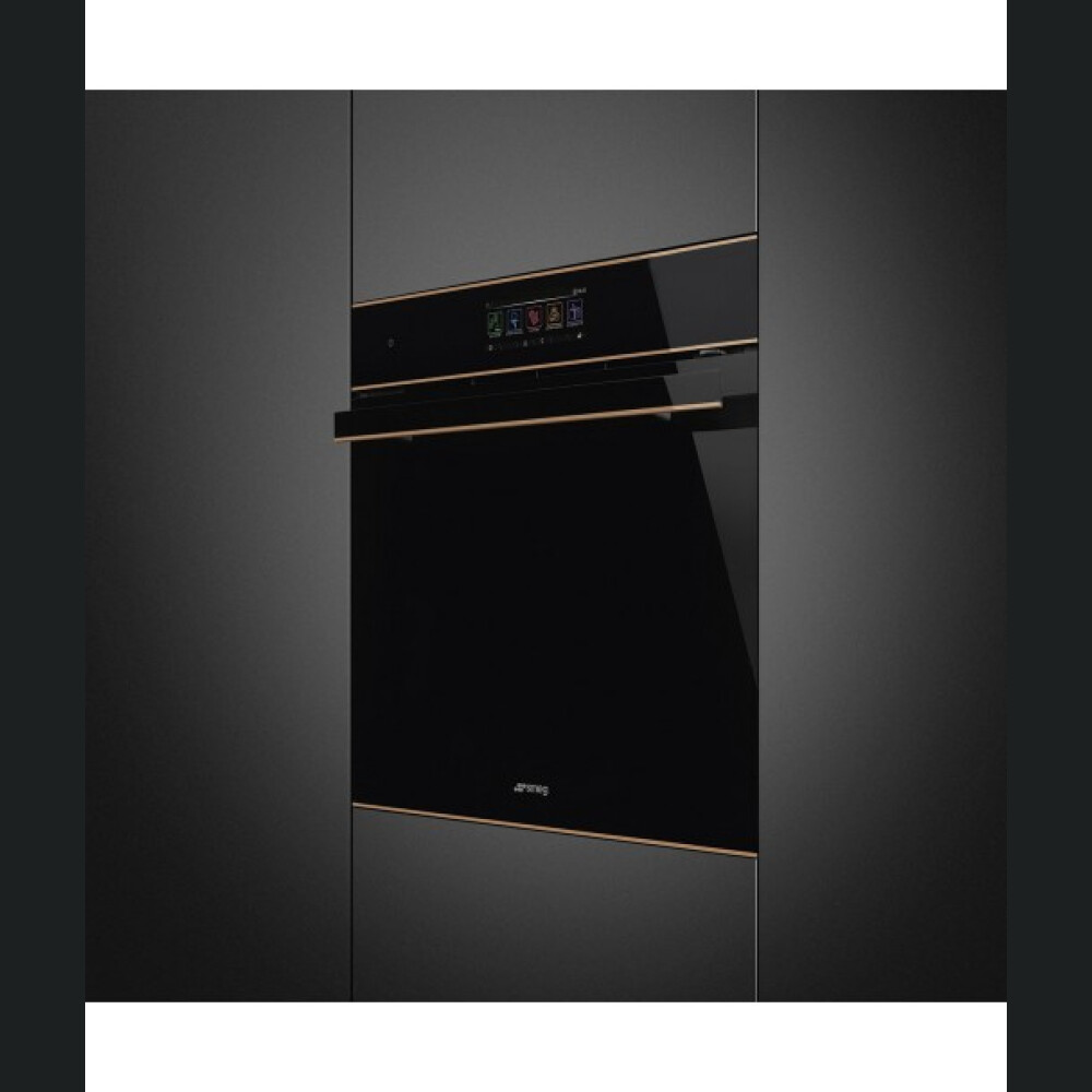 Furrë me integruar Smeg SO6606APNR me funksion mikrovalë, Dolce Stil Novo, E zezë, 60 cm, Multi Technology, 68 l