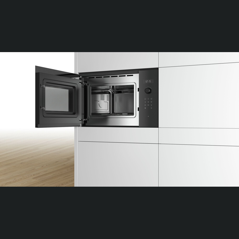 Furrë me mikrovalë Bosch BFL554MB0, 25 l, 900 W, E zezë