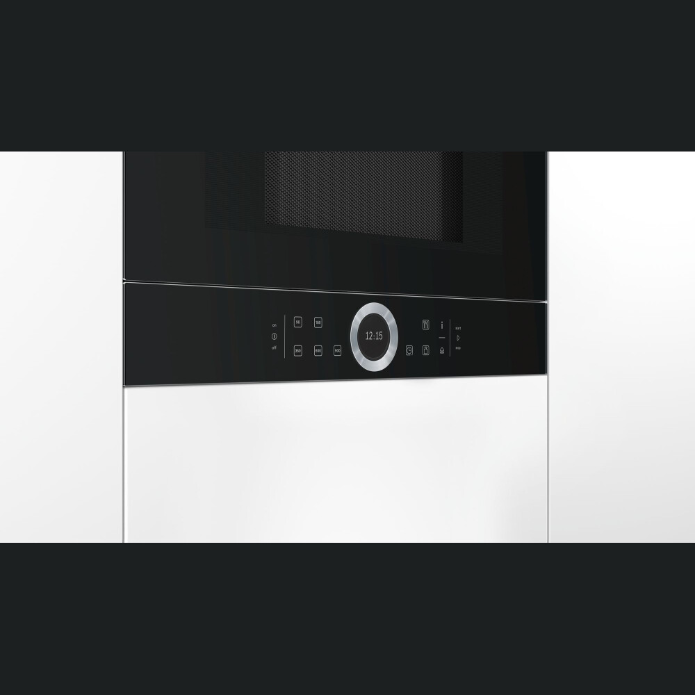 Furrë me mikrovalë Bosch BFL634GB1, 21 l, 900 W, E zezë