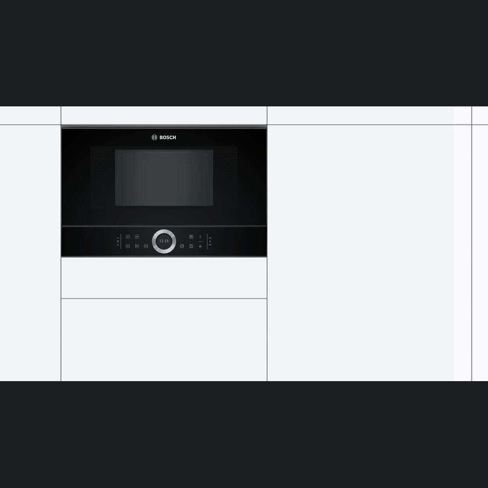 Furrë me mikrovalë Bosch BFL634GB1, 21 l, 900 W, E zezë