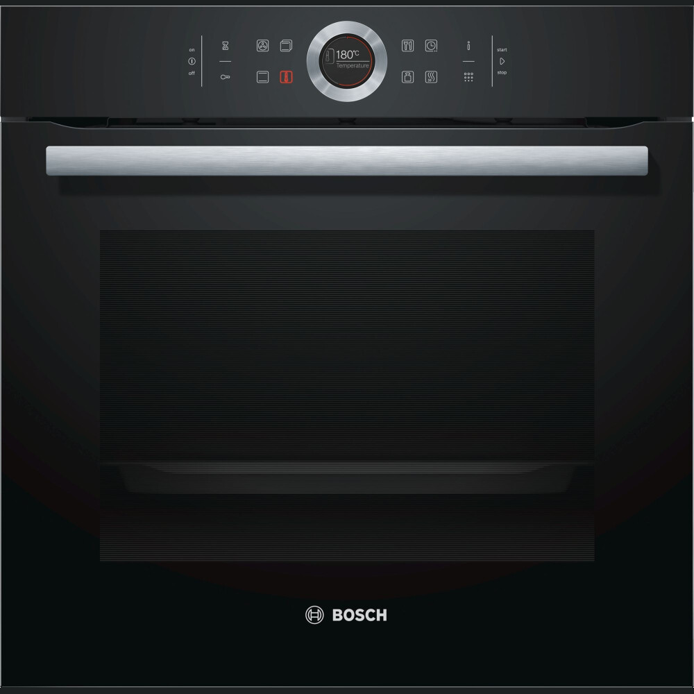 Furrë e integruar Bosch HBG675BB1, vetëpastruese pirolitike, 71 l, A+
