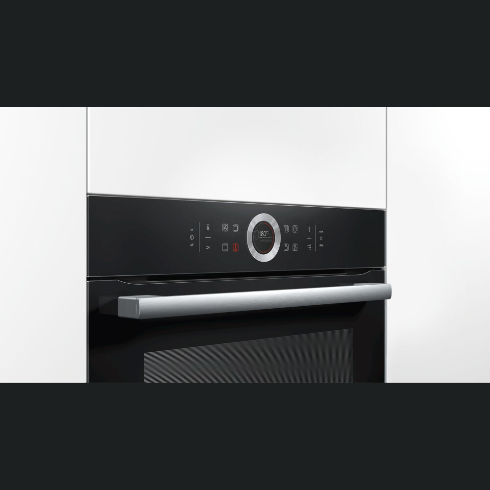 Furrë e integruar Bosch HBG675BB1, vetëpastruese pirolitike, 71 l, A+