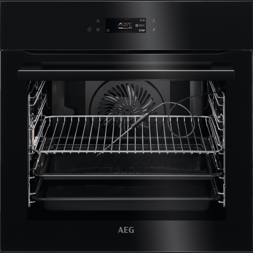 Furrë e integruar AEG BPE742380B, Sensecook, Vetëpastruese pirolitike, A++, 71L, E zezë