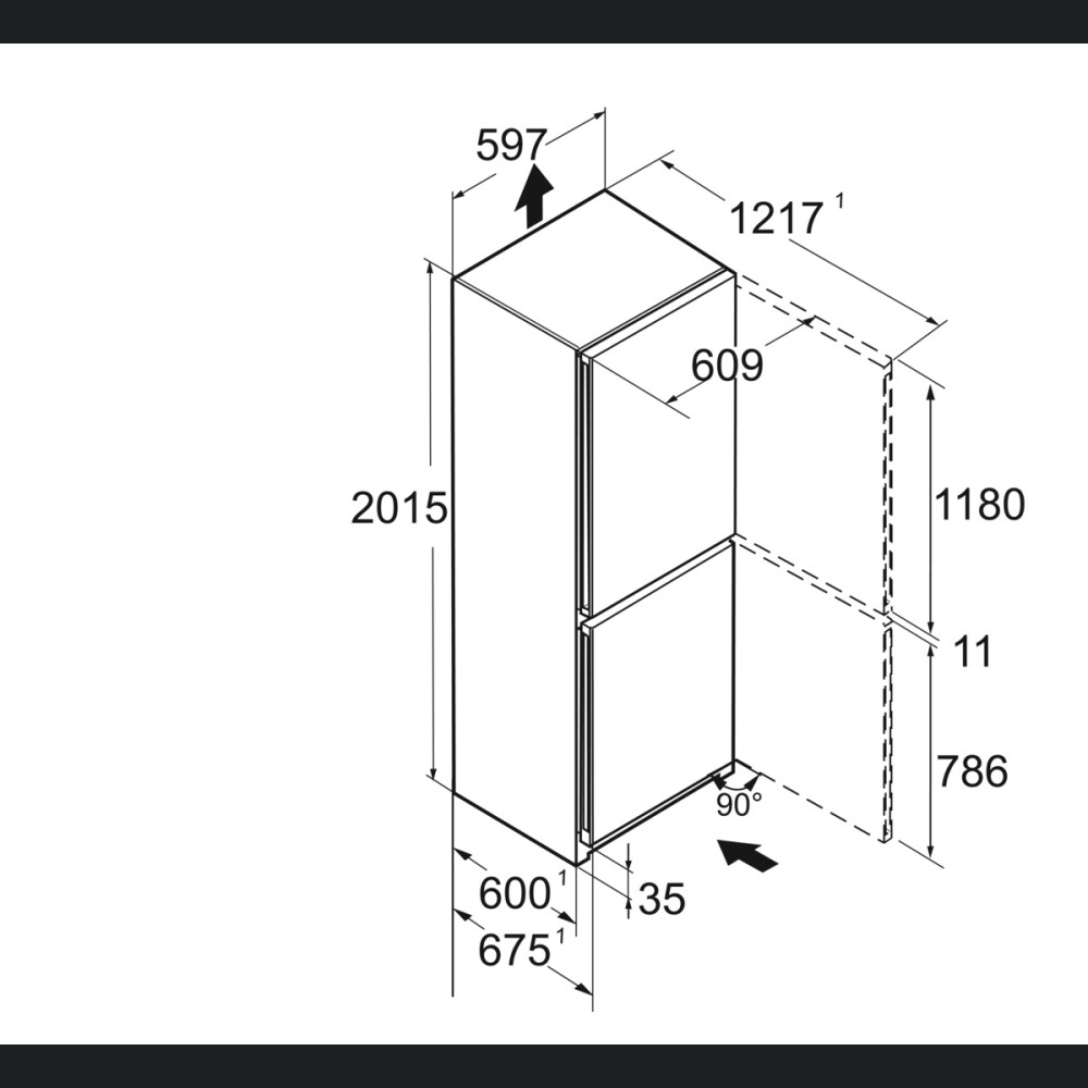 Kombinimi i Frigorifert Liebherr CNd 5743, Plus NoFrost, 371 l, D