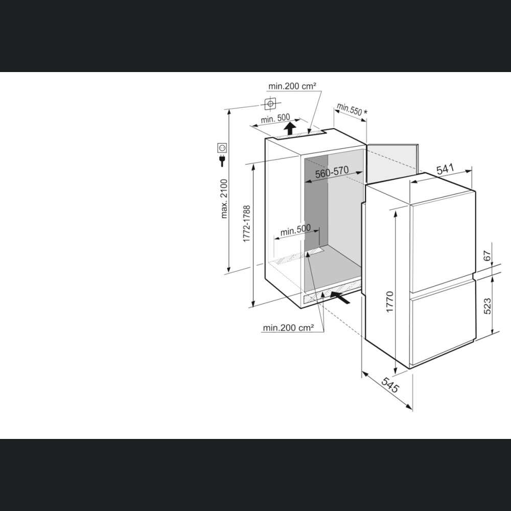 Frigorifer i integruar Liebherr Premium ICBSd 5122, BioFresh, SmartFrost, 255 l, D