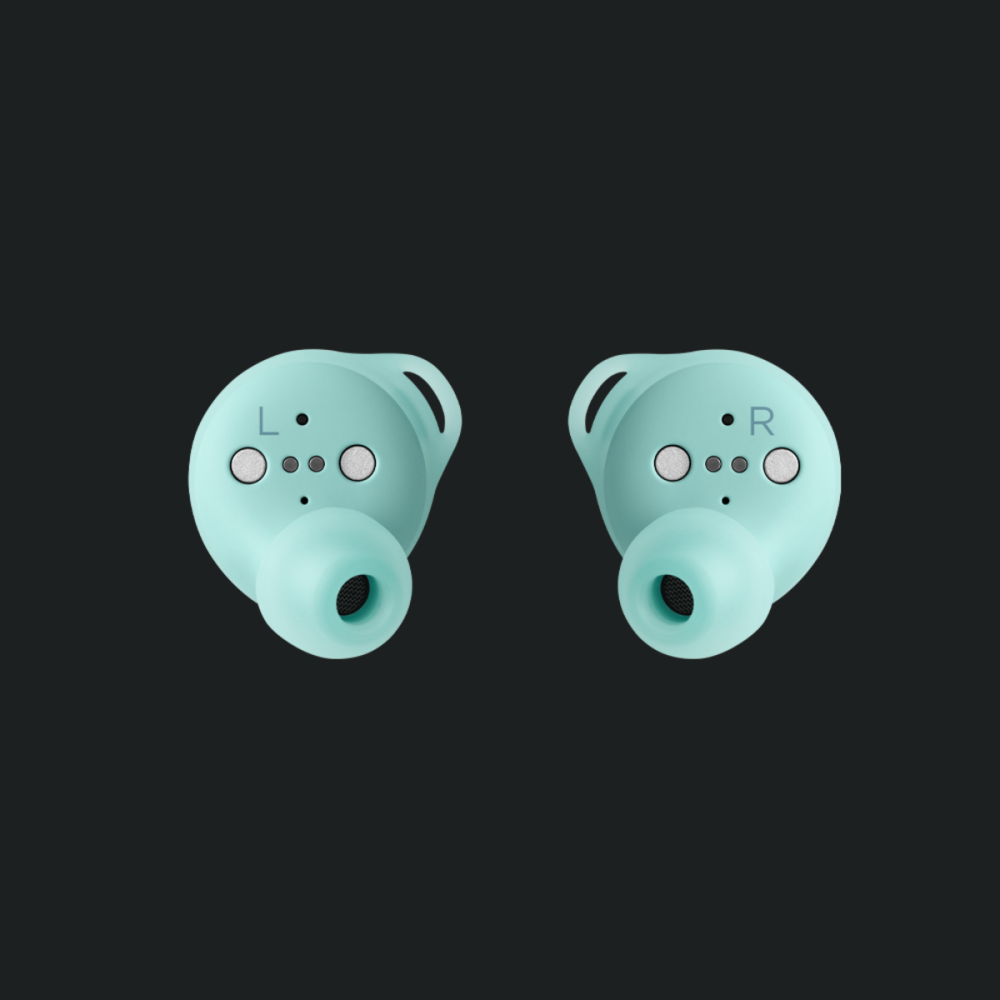 Kufje me valë në vesh Bang & Olufsen Beoplay E8 Sport, të papërshkueshëm nga uji, Blu Oxygen