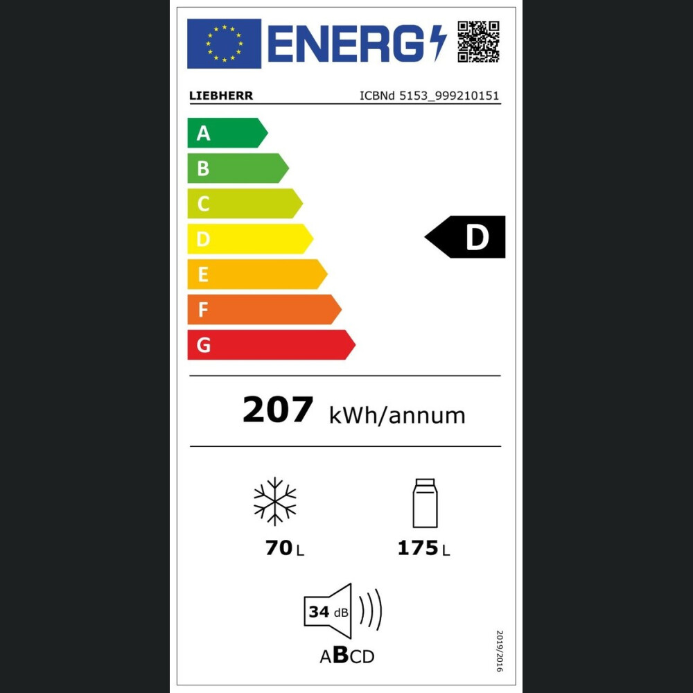 Liebherr IXCC 5155 Premium BioCool, 499 l, D i integruar krah për krah