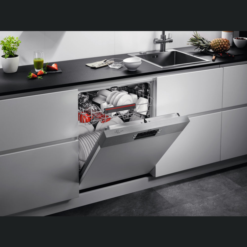 Enëlarëse pjesërisht e integruar AEG FEE53610ZM, 13 komplete, 60 cm, INVERTER