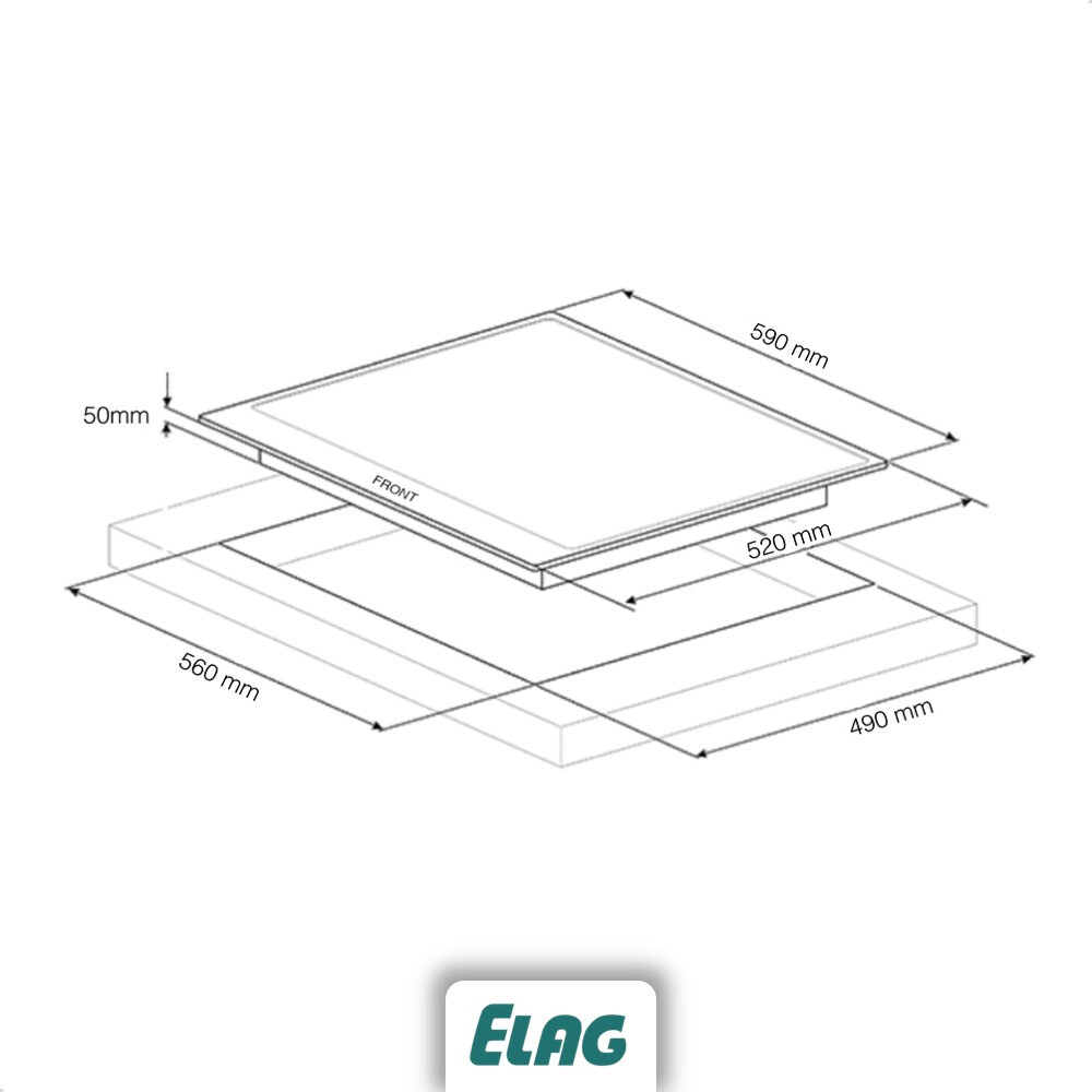 Pllakë me induksion Elag KMI 60625.4-F EC-1500, me funksion LightGuide, 60 cm