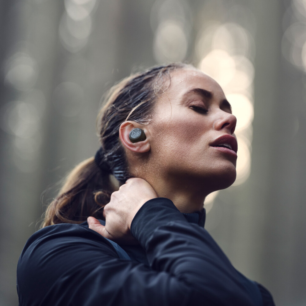 Kufje me valë në vesh Bang & Olufsen Beoplay E8 Sport, të papërshkueshëm nga uji, Blu Oxygen