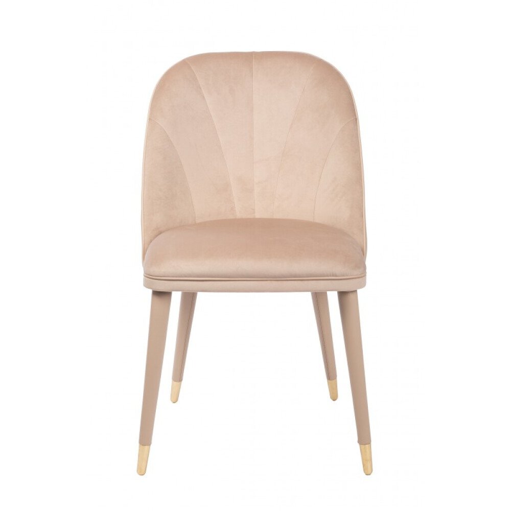 Karrige Celine Leather & Velvet, kadife premium, lëkurë natyrale, këmbë bronzi