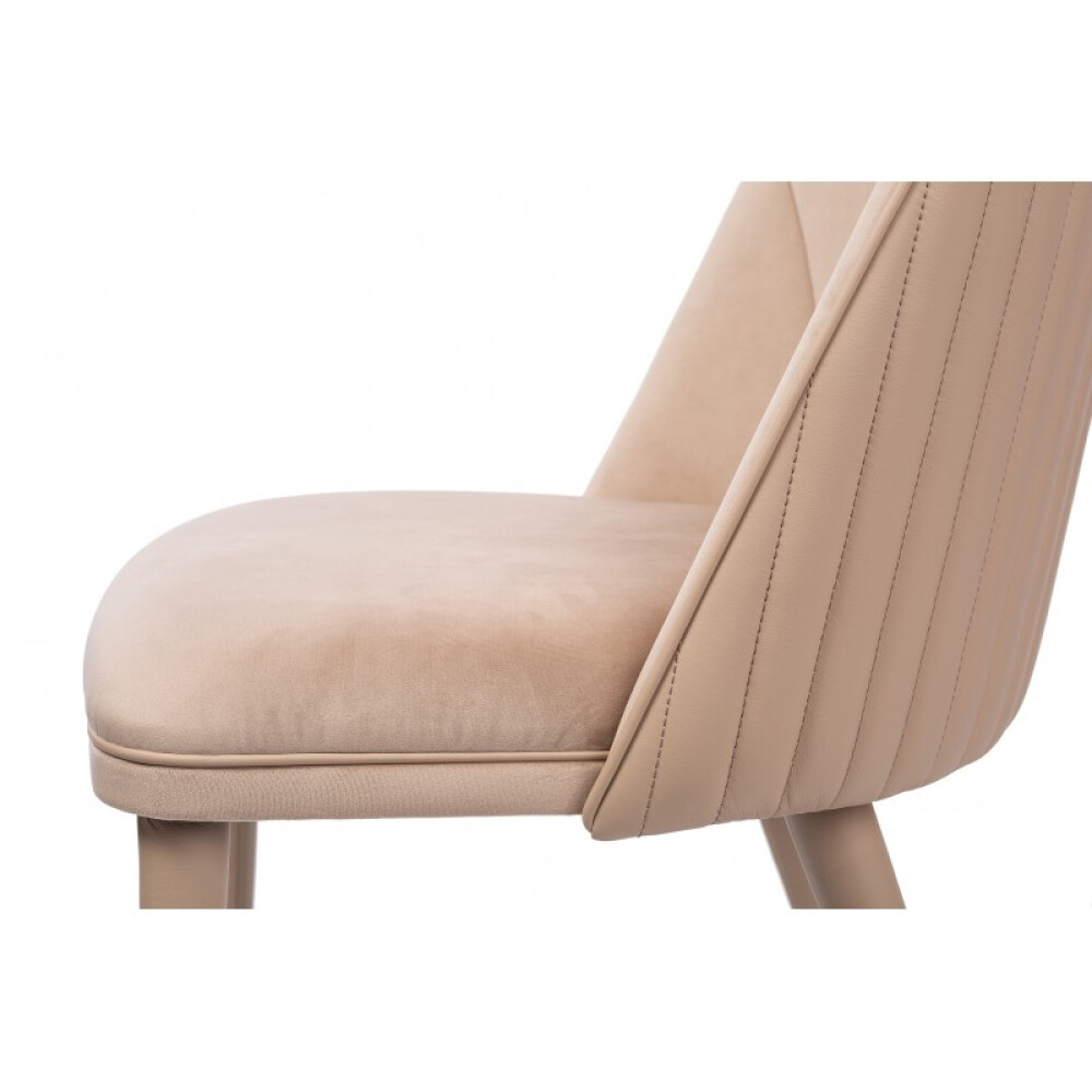 Karrige Celine Leather & Velvet, kadife premium, lëkurë natyrale, këmbë bronzi