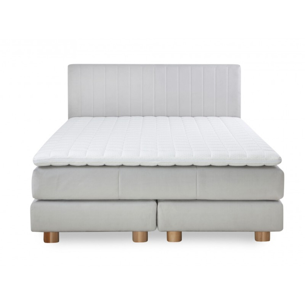 Krevat Marmorelle boxspring, thjesht i veshur me susta, lartësia e kokës 110 cm, dyshek i përfshirë, pa sipër