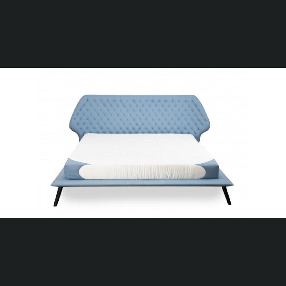 Krevat Boxspring Slim Base Sienna, lëkurë natyrale, i përfshirë dyshek