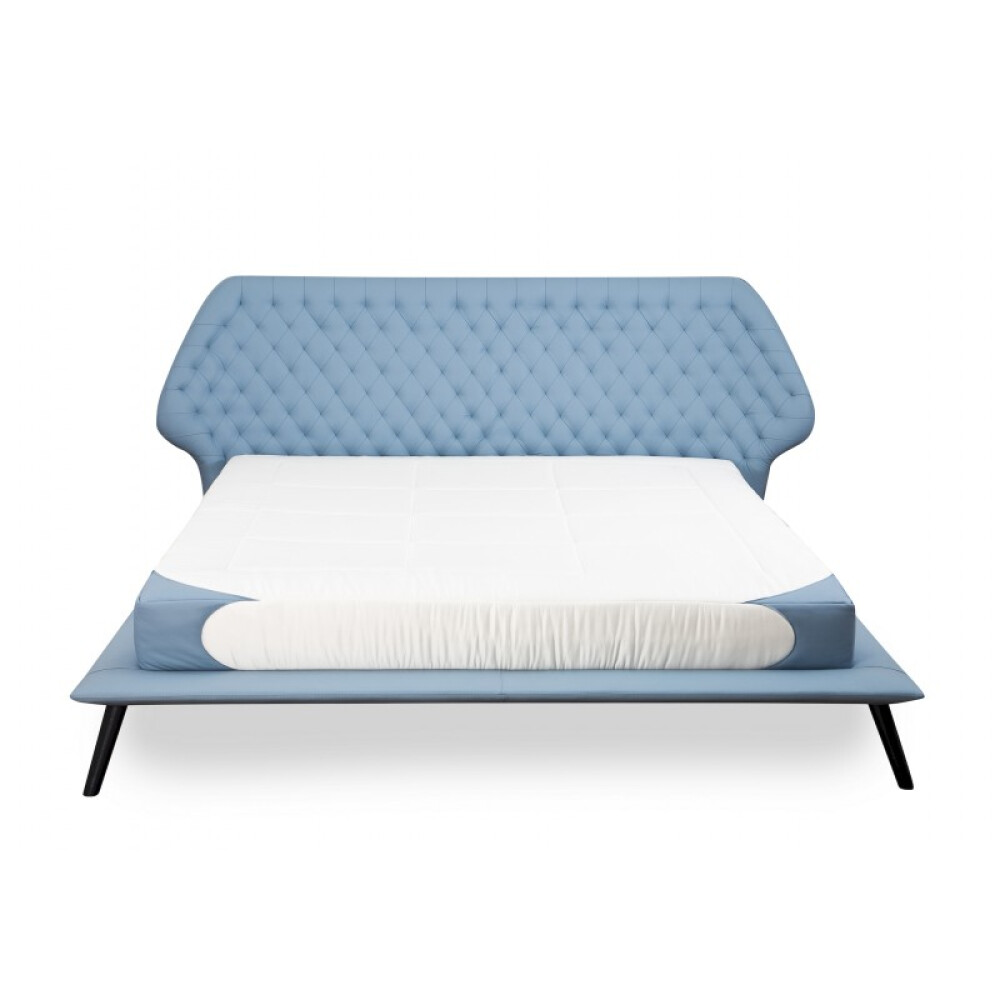 Krevat Boxspring Slim Base Sienna, lëkurë natyrale, i përfshirë dyshek