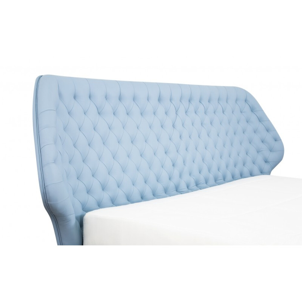 Krevat Boxspring Slim Base Sienna, lëkurë natyrale, i përfshirë dyshek