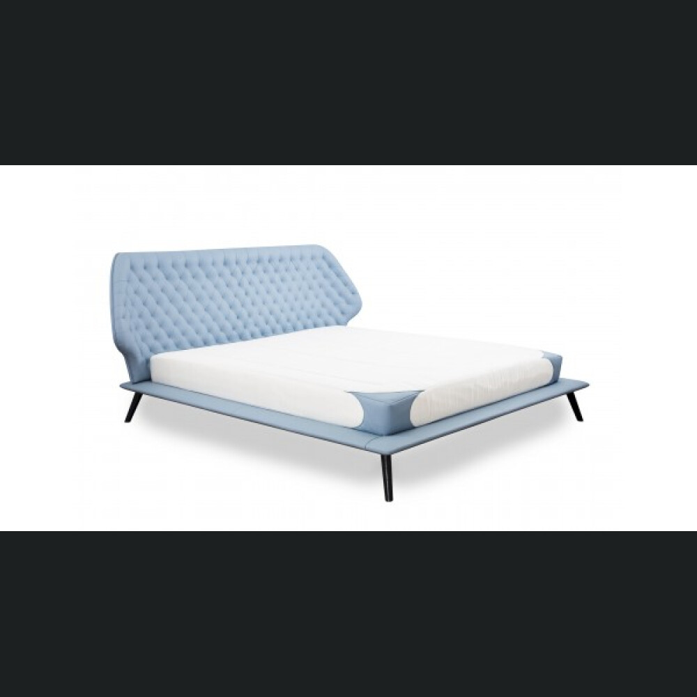 Krevat Boxspring Slim Base Sienna, lëkurë natyrale, i përfshirë dyshek