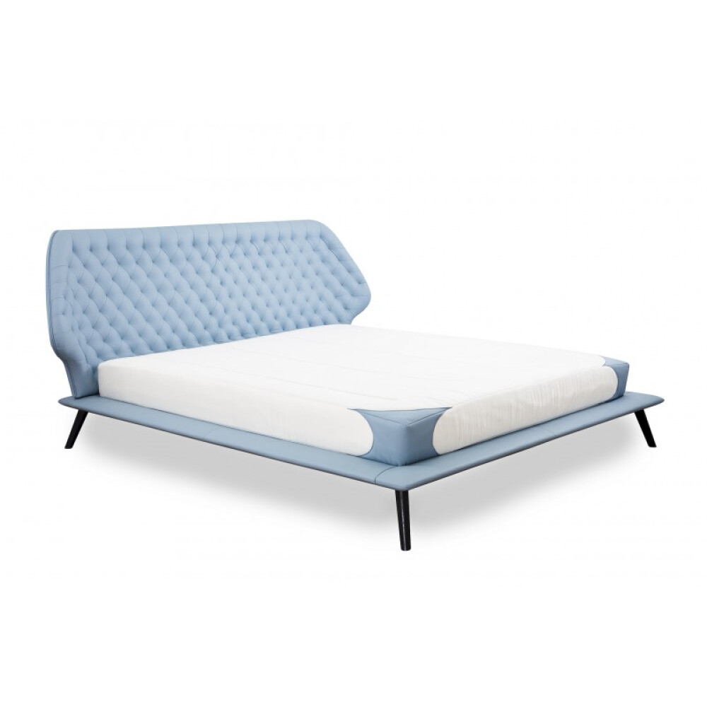 Krevat Boxspring Slim Base Sienna, lëkurë natyrale, i përfshirë dyshek