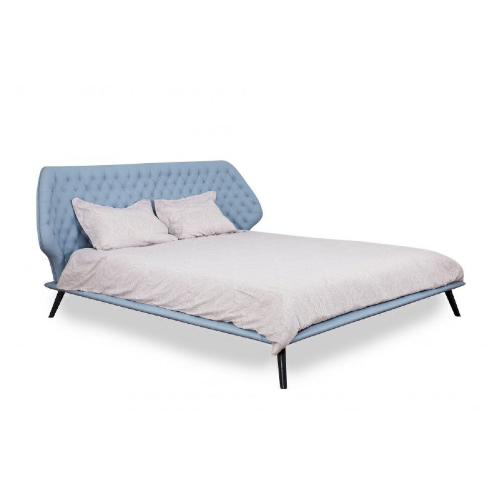 Krevat Boxspring Slim Base Sienna, lëkurë natyrale, i përfshirë dyshek