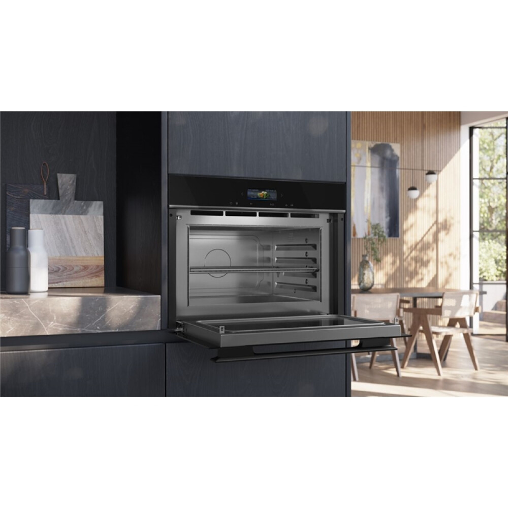 Furrë me mikrovalë të integruar Siemens CE932GXB1, ekran TFT me ngjyra, sistem pastrimi me hidrolizë, 10 programe automatike, 36 l