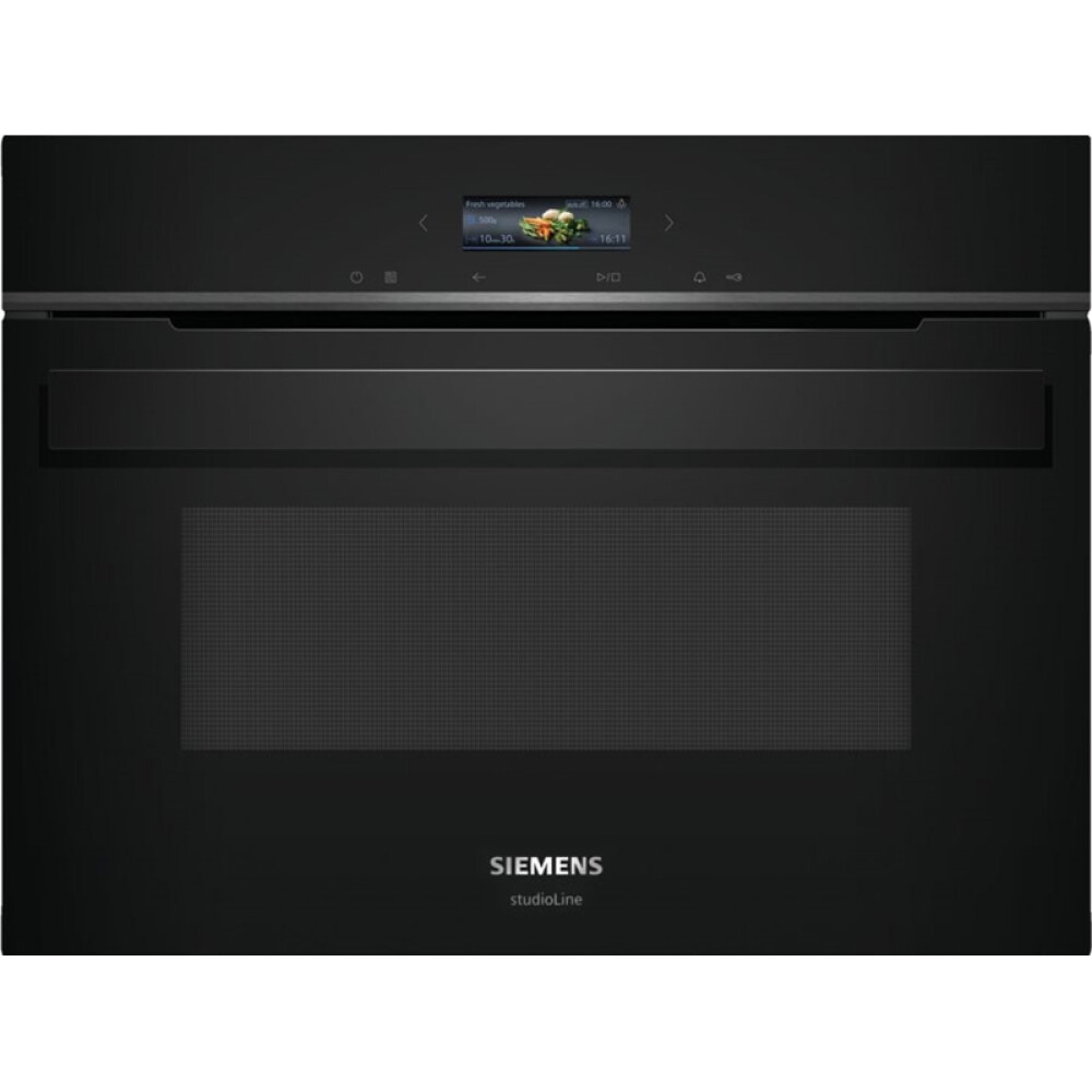 Furrë me mikrovalë të integruar Siemens CE932GXB1, ekran TFT me ngjyra, sistem pastrimi me hidrolizë, 10 programe automatike, 36 l