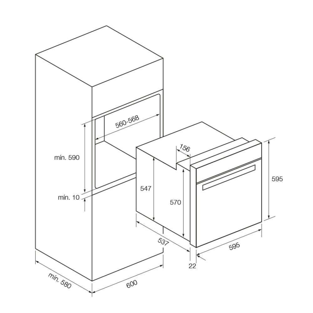 Furrë elektrike multifunksionale me vetëpastruese pirolitike Pando PHP-962, 70l, A+