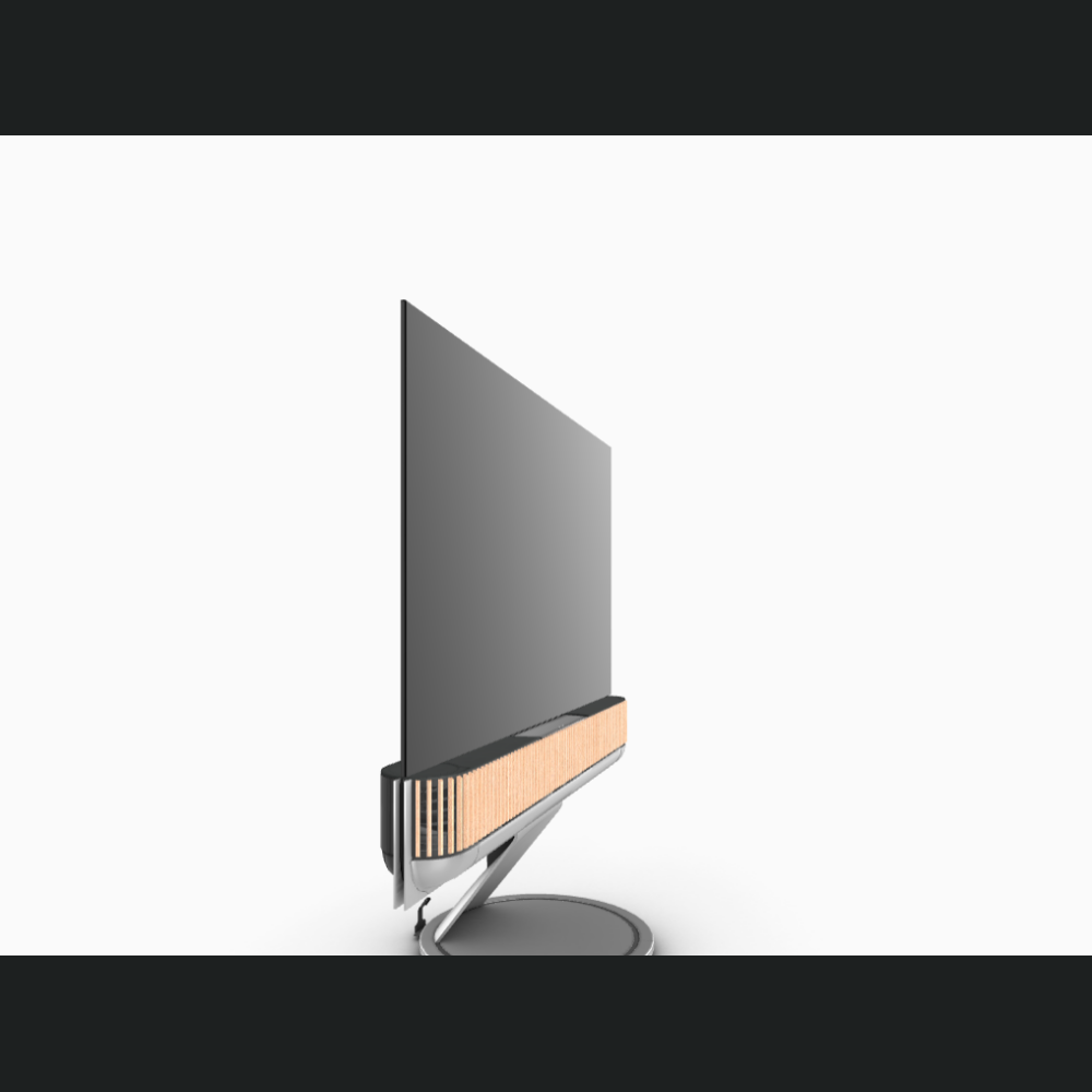 Pjesa e përparme prej druri për shiritin e zërit të teatrit Bang & Olufsen Beosound, Lisi i lehtë