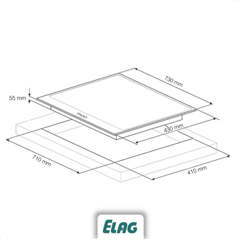 Pllakë me induksion Elag me 2 zona me FusionTechnology KMI 73650.2-F