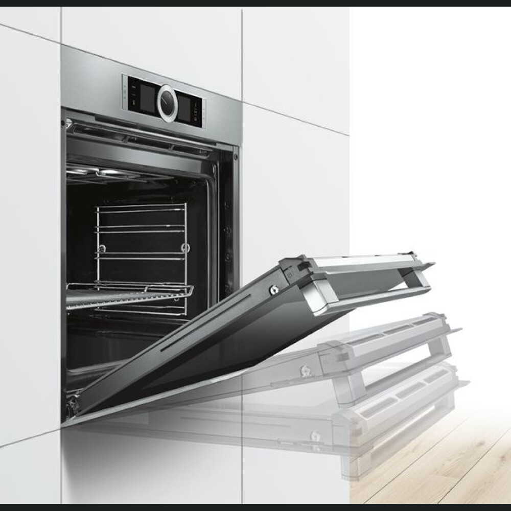 Furrë shumëfunksionale, e integruar Bosch HBG6764B1, vetëpastruese pirolitike, 71 l, A+