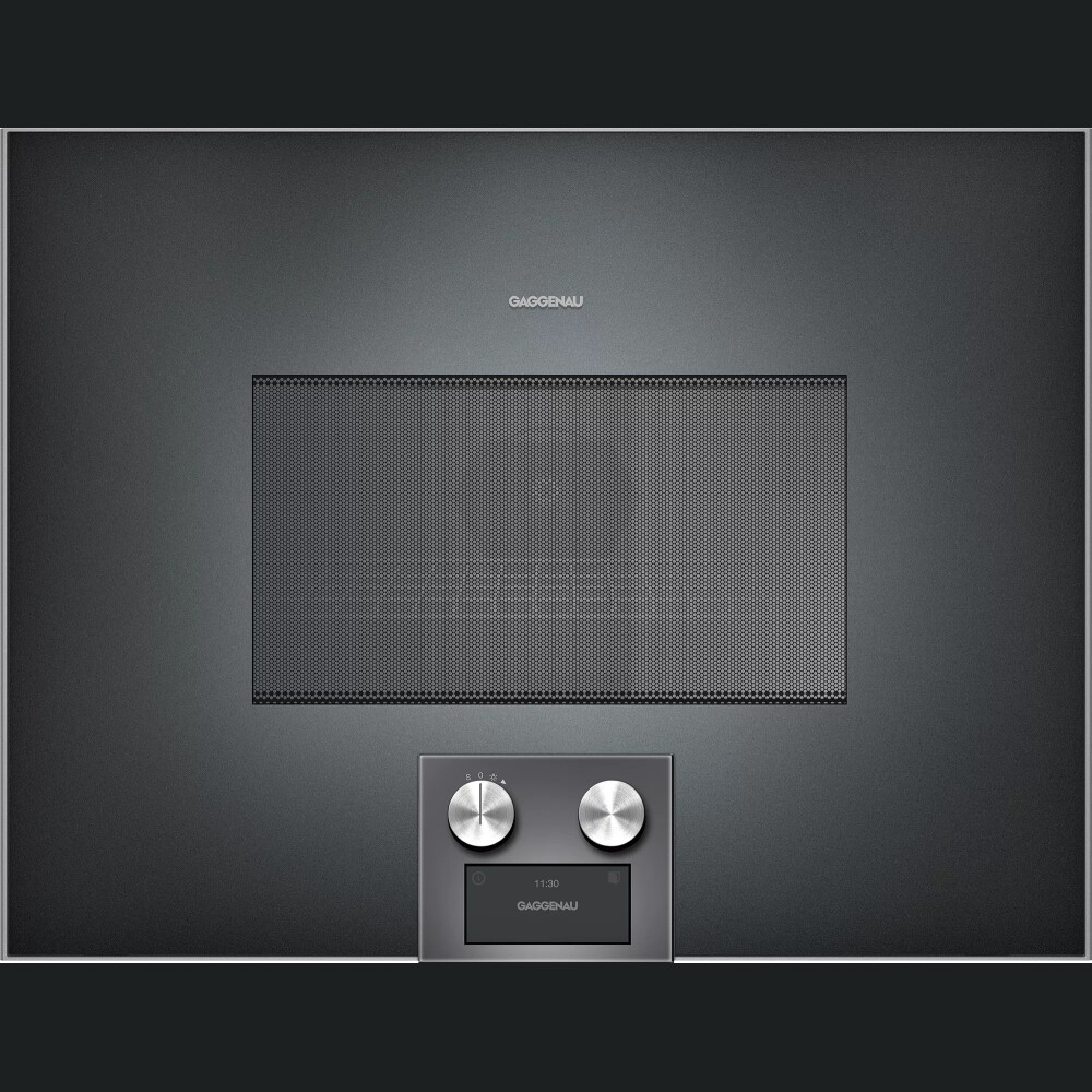 Furrë me mikrovalë të kombinuar Gaggenau, seria 400, 60 x 45 cm, antracit, BM455100