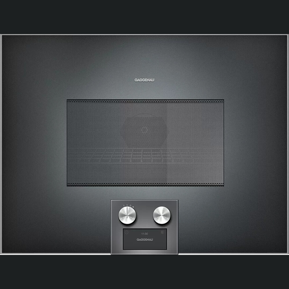 Furrë me mikrovalë të kombinuar Gaggenau, seria 400, 60 x 45 cm, antracit, BM455100