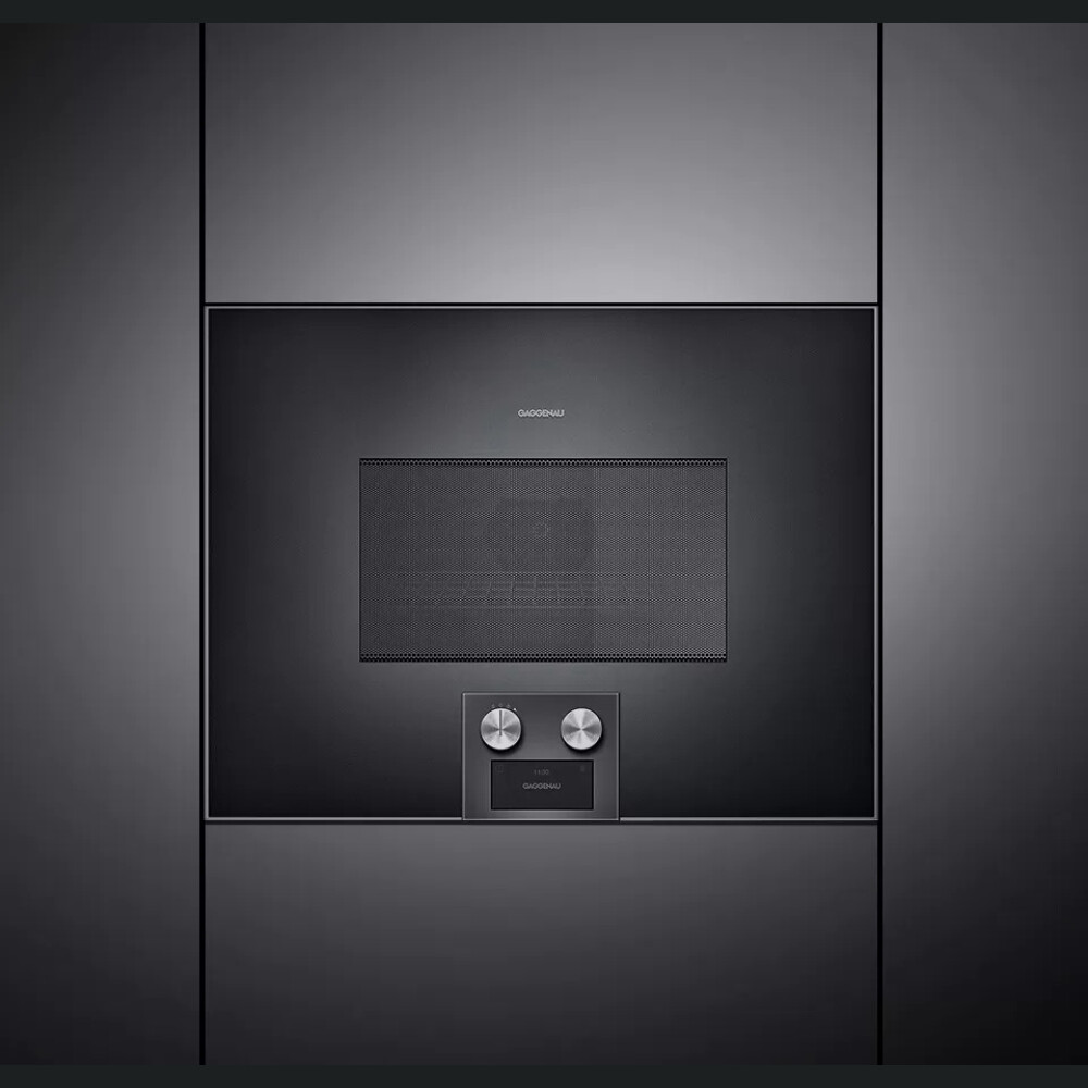 Furrë me mikrovalë të kombinuar Gaggenau, seria 400, 60 x 45 cm, antracit, BM455100