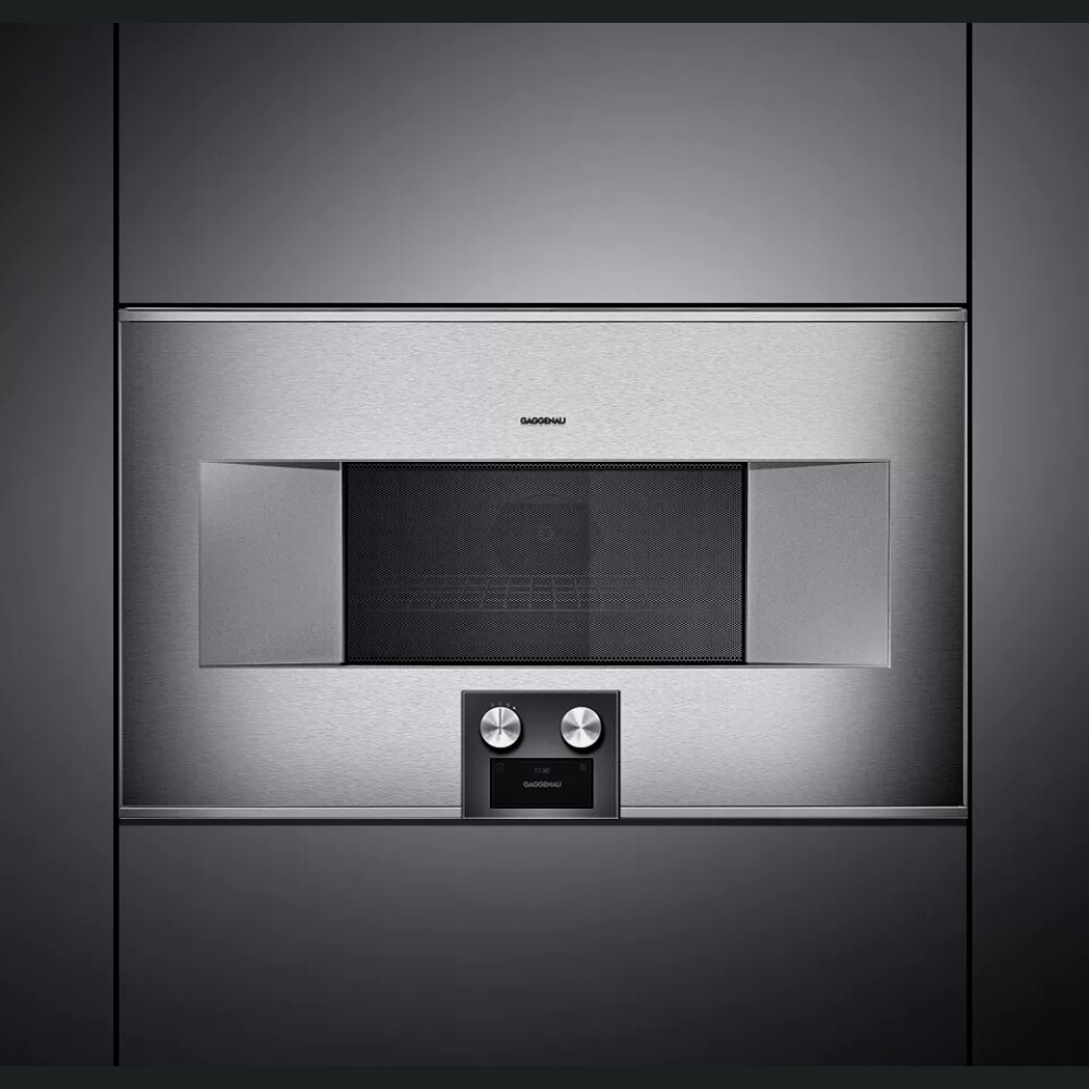 Furrë me mikrovalë të kombinuar Gaggenau, seria 400, 76 x 45 cm,  inox, BM485110