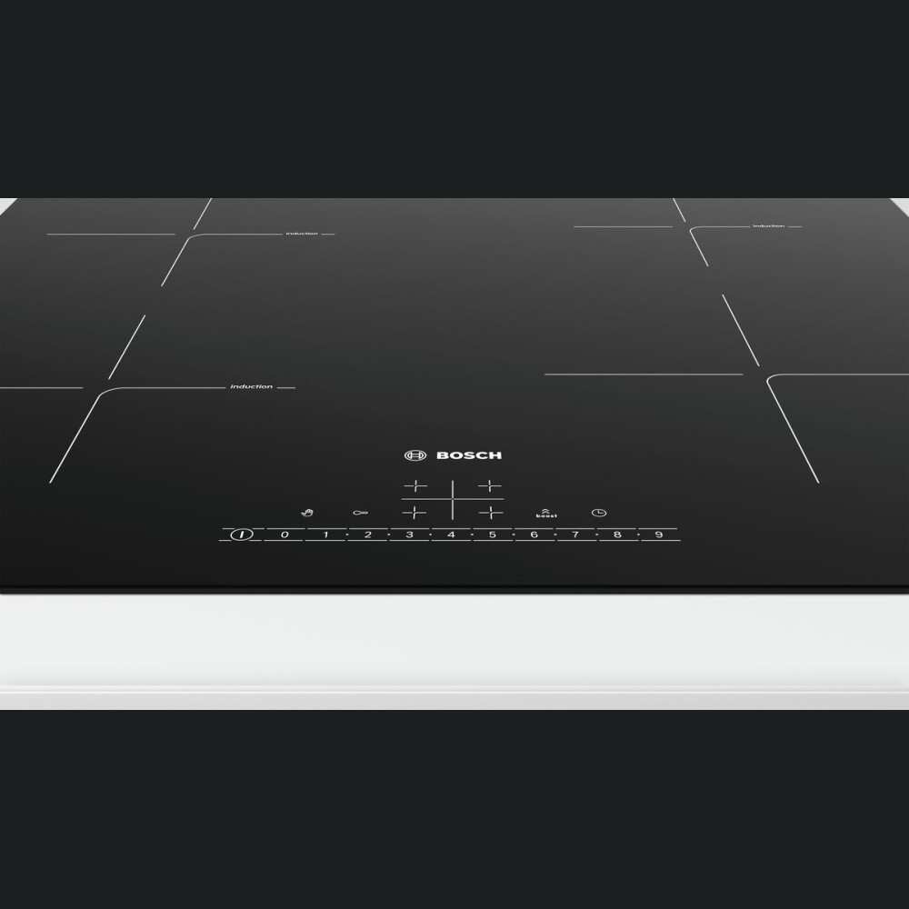 Pllakë me induksion Bosch PXE611FC1E, 60 cm E zezë