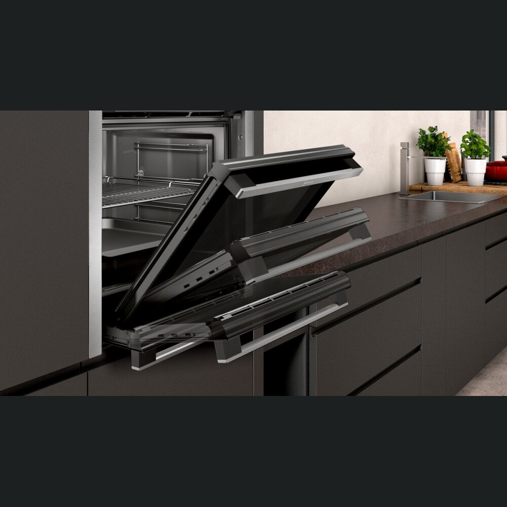 Furrë e integruar Neff B3CCE4AN0,  inox, Dera e fshehtë, 71 l, A