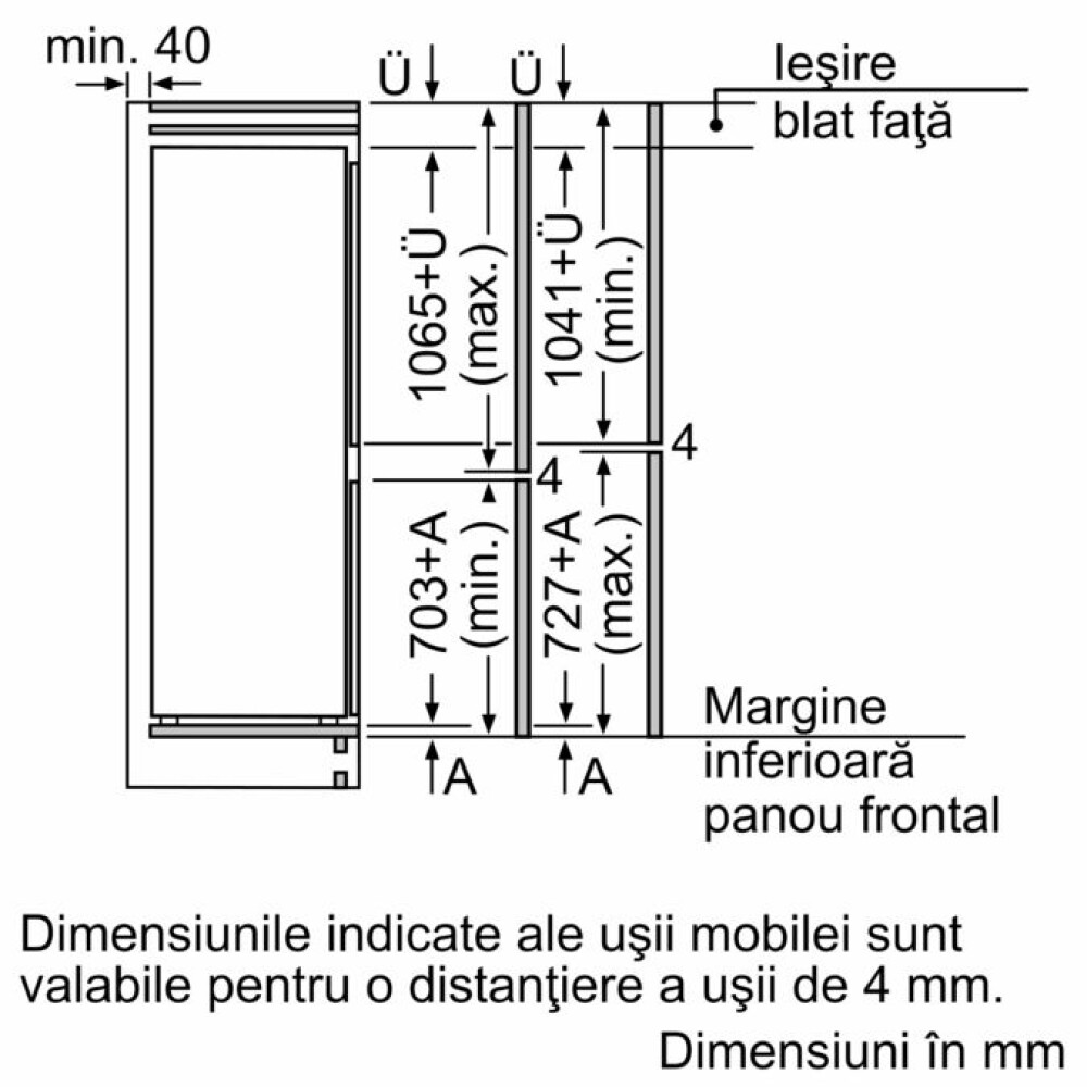 Frigorifer i integruar Neff KI7863DD0, 260 l, NoFrost, D