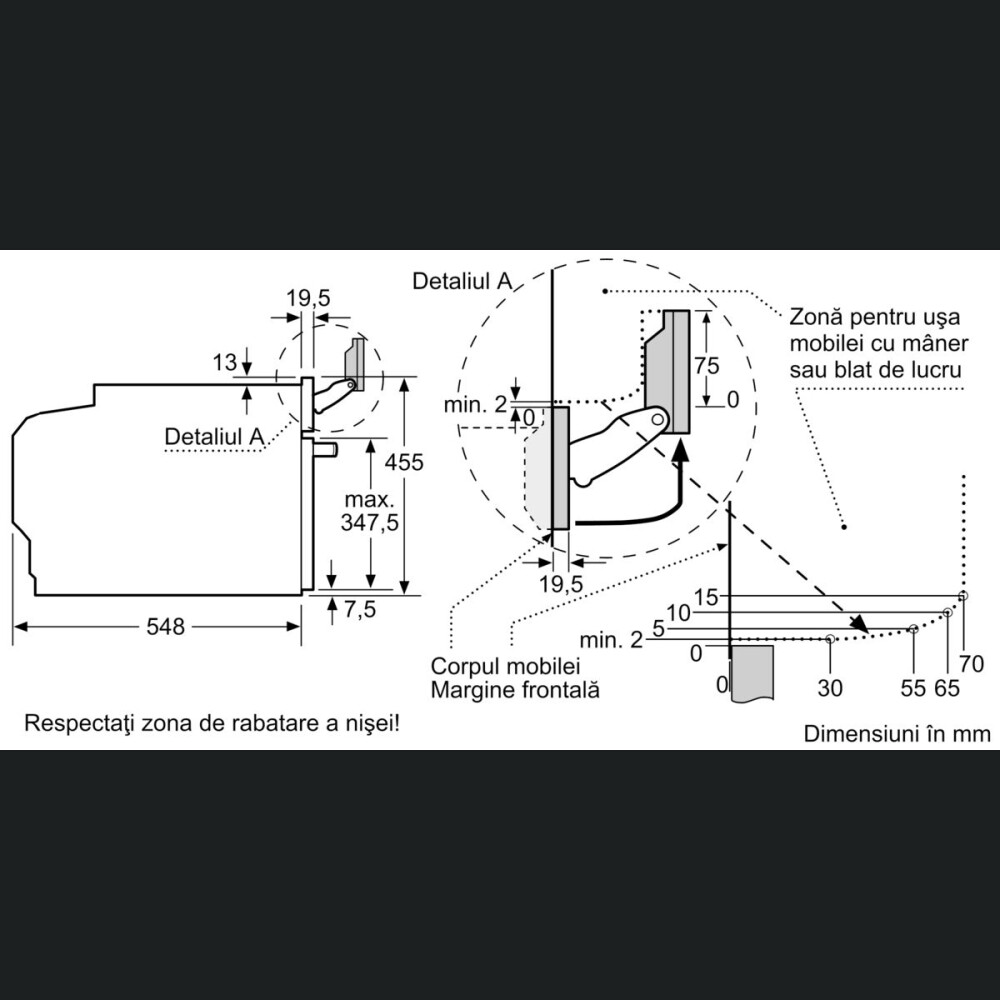 Furrë kompakte me funksion të integruar të avullit Bosch CSG7364B1.47 l, A+, e zezë