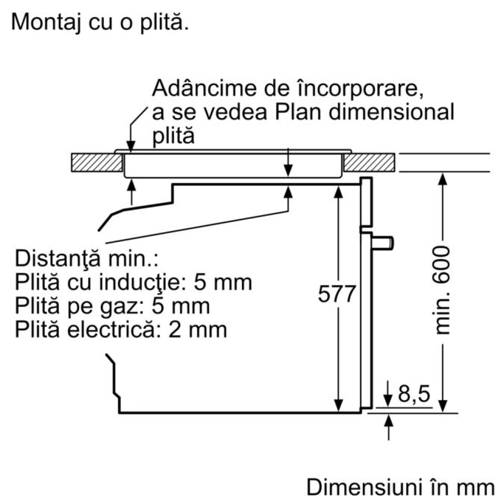 Furrë me integruar Neff B4ACF4AG0, Grafit-Gri, Slide&Hide 71 l, A