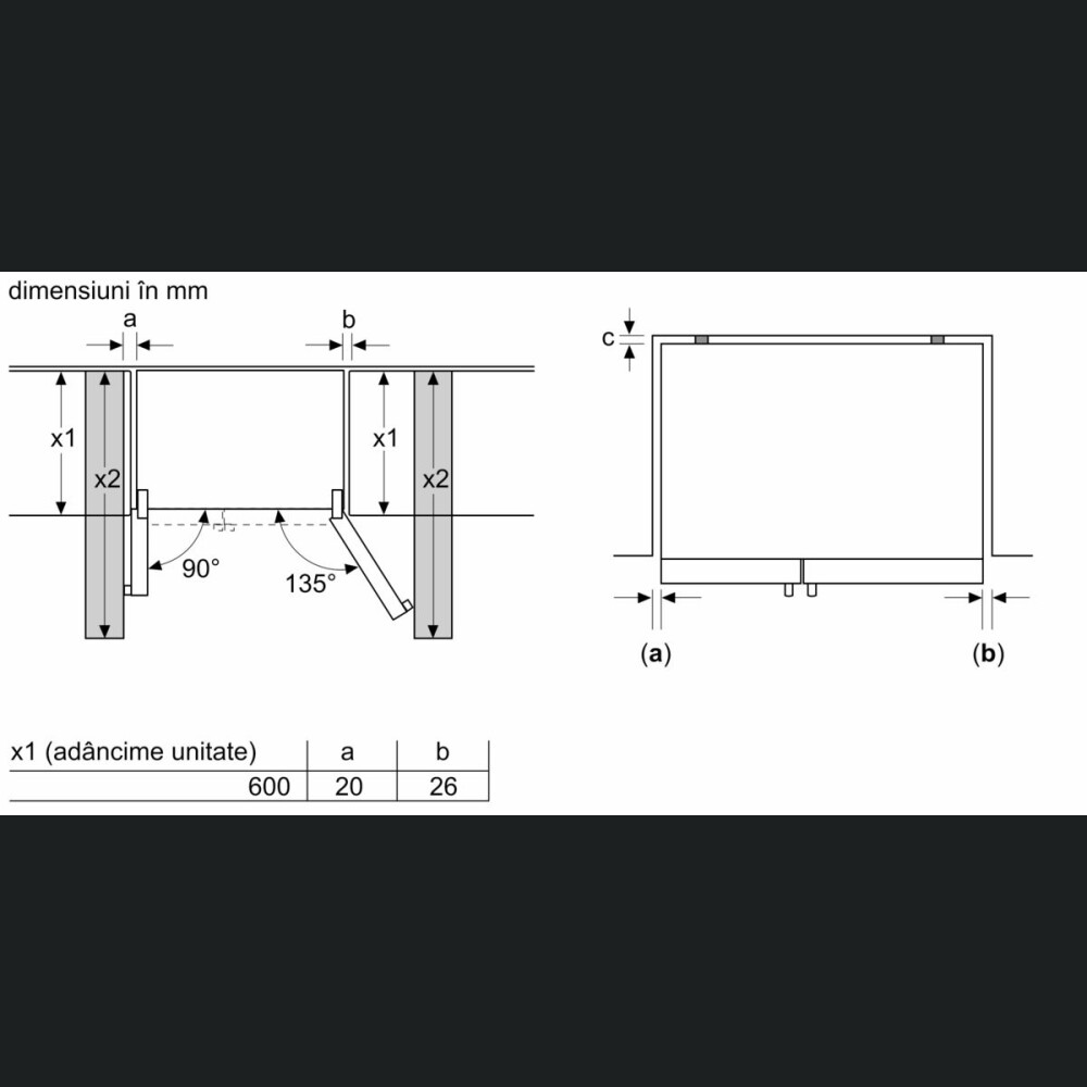 Krah për krah Neff KA3923IE0, shpërndarës akulli, NoFrost, 562 l, Inox, E