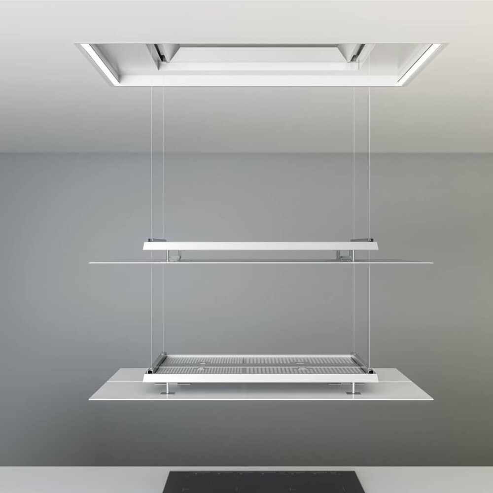 Aspirator tavani Pando E-237, lartesia 130 cm, V.1130, klasi A+, shkopi i bardhe