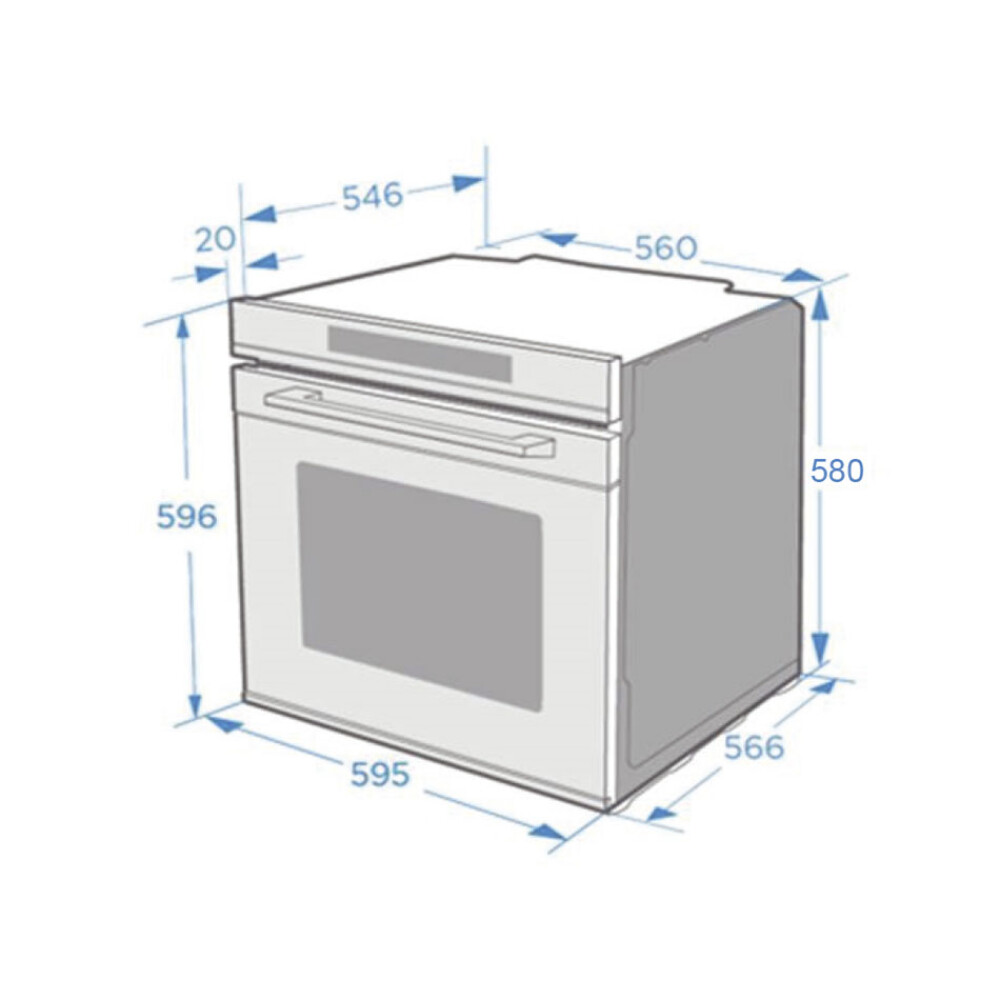 Furrë me integruar Pando PHB-861, 72 l, TOUCH, 60 cm