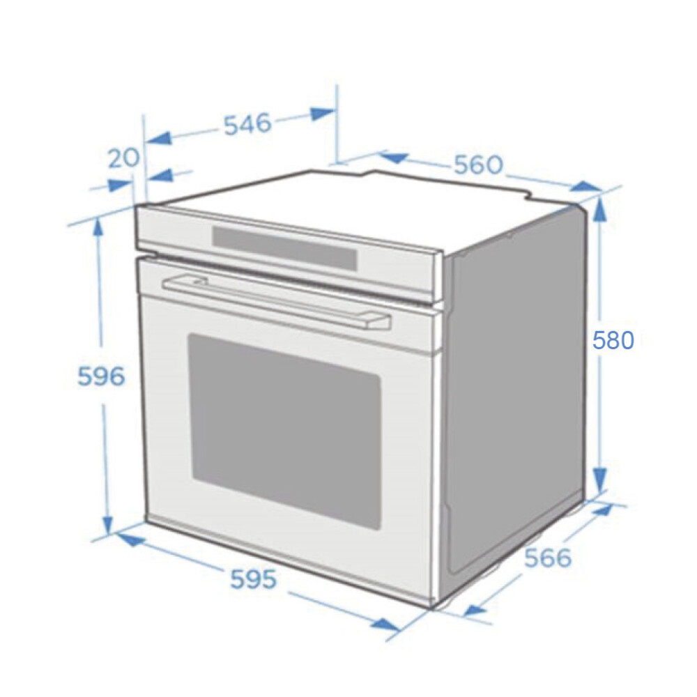 Furrë e integruar Pando PHP-864, me vetëpastrim pirolitik, TOUCH, 72 l, 60 cm