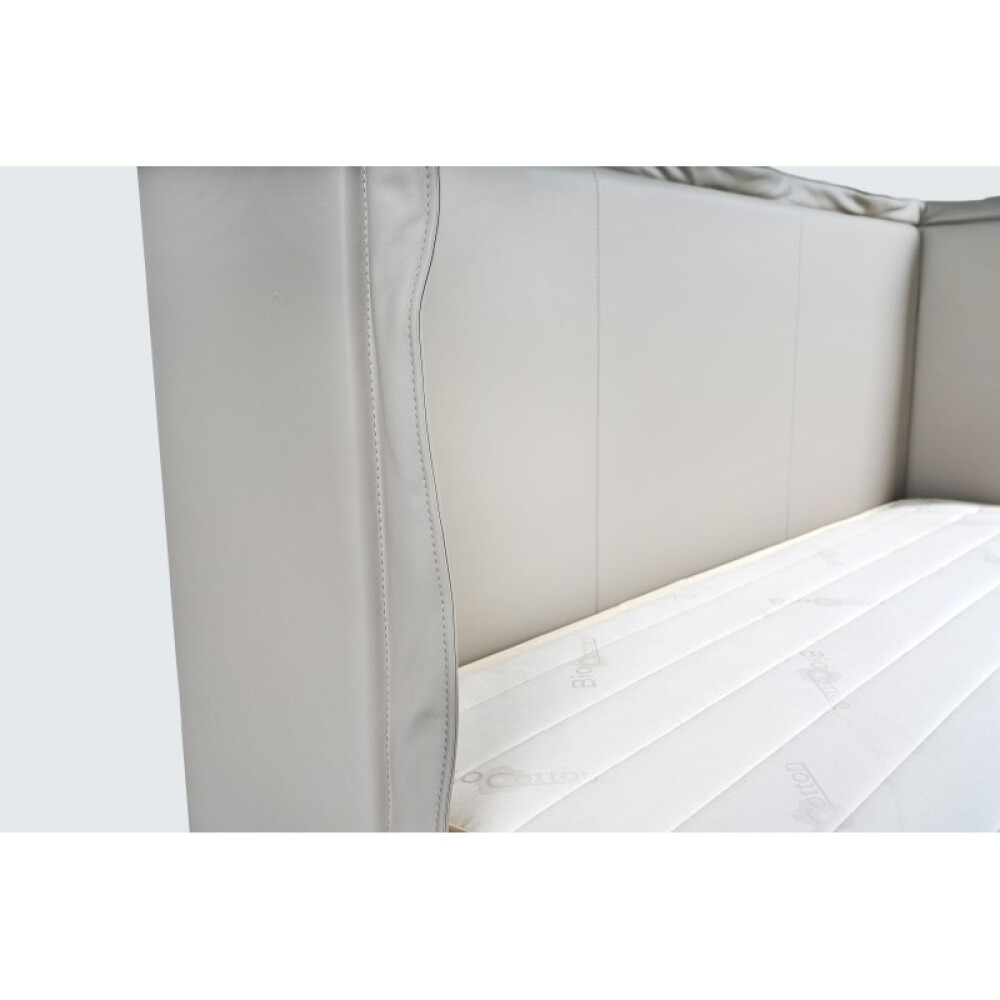 Krevat Boxspring Slim Base TriBeCa, lëkurë natyrale