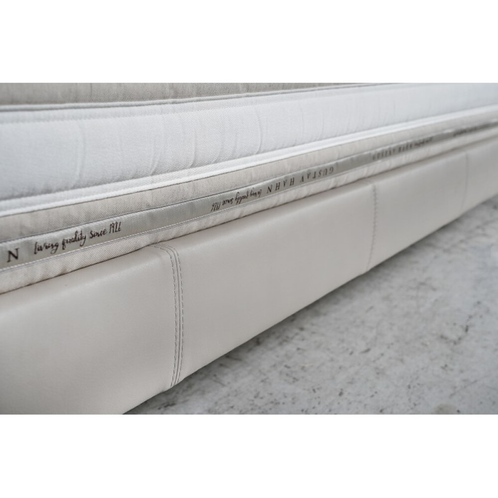 Krevat Boxspring Slim Base TriBeCa, lëkurë natyrale