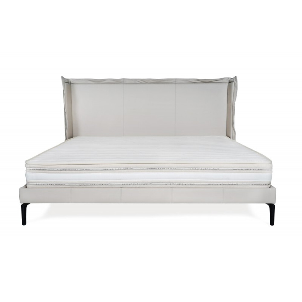 Krevat Boxspring Slim Base TriBeCa, lëkurë natyrale