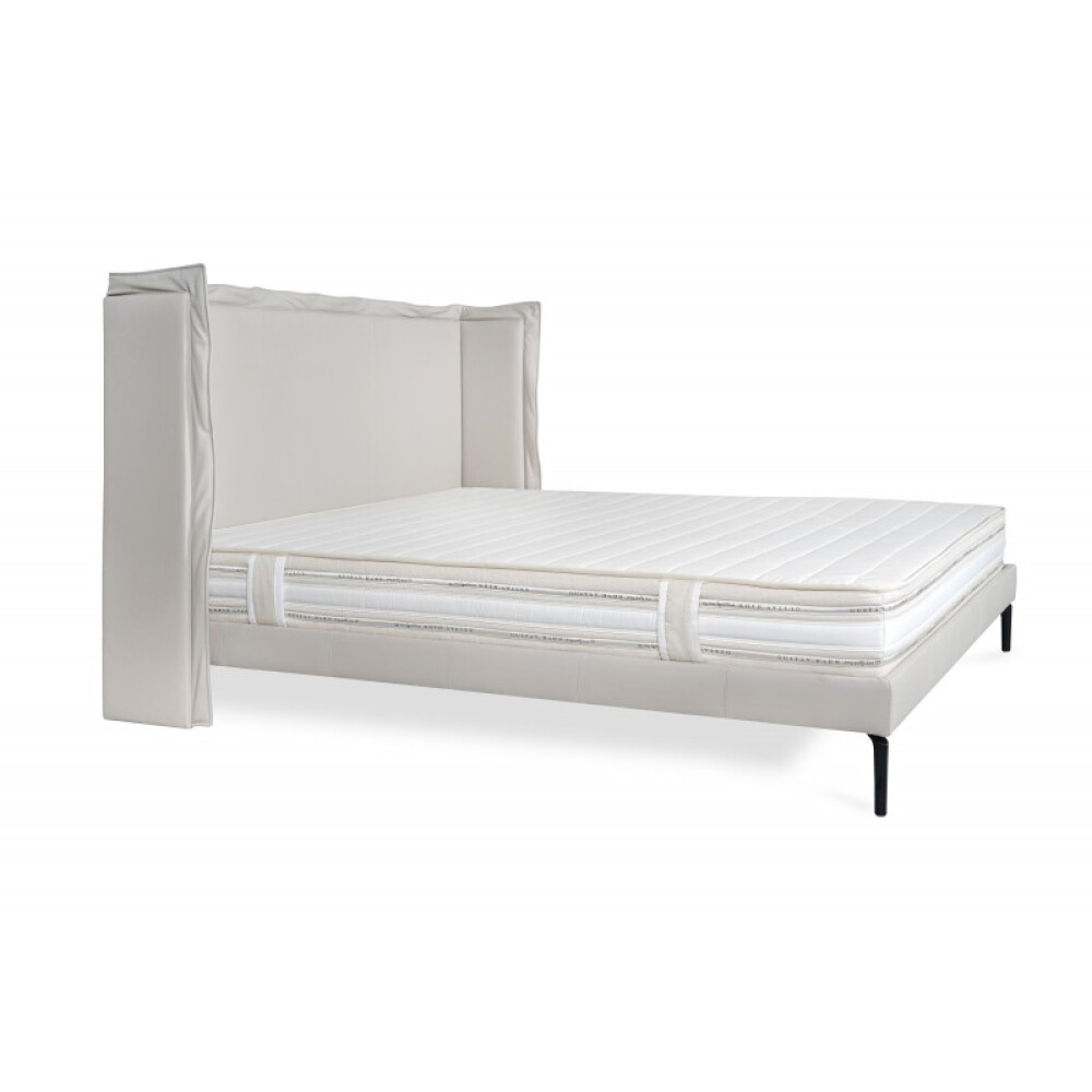 Krevat Boxspring Slim Base TriBeCa, lëkurë natyrale