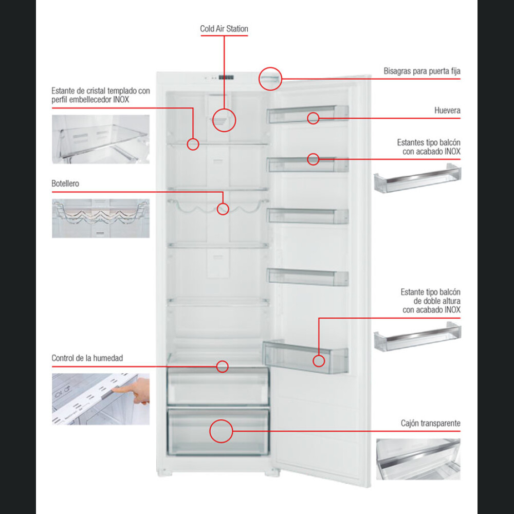 Frigorifer i integruar Pando PFBI, UltraFresh, 294 l