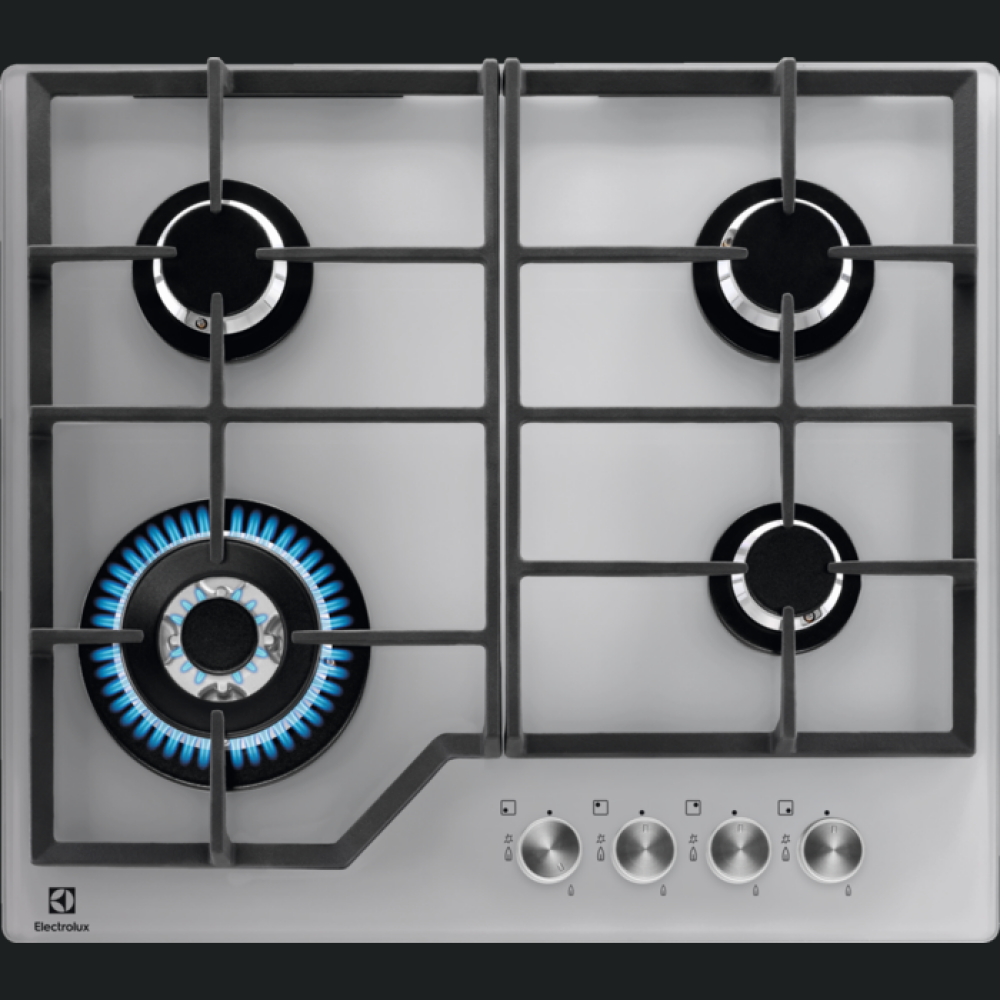 Pllakë me gaz Electrolux KGG64362S, sticla culoare argintiu