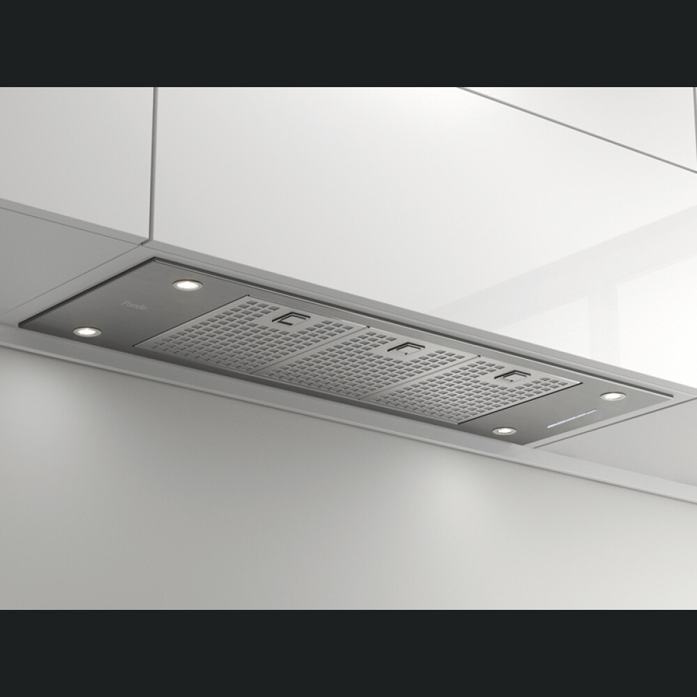 Aspirator i integruar Pando EVO, fuqia motorike V.1050 mc/h me sistem reduktimi zhurme, 58 cm, inox, A+++