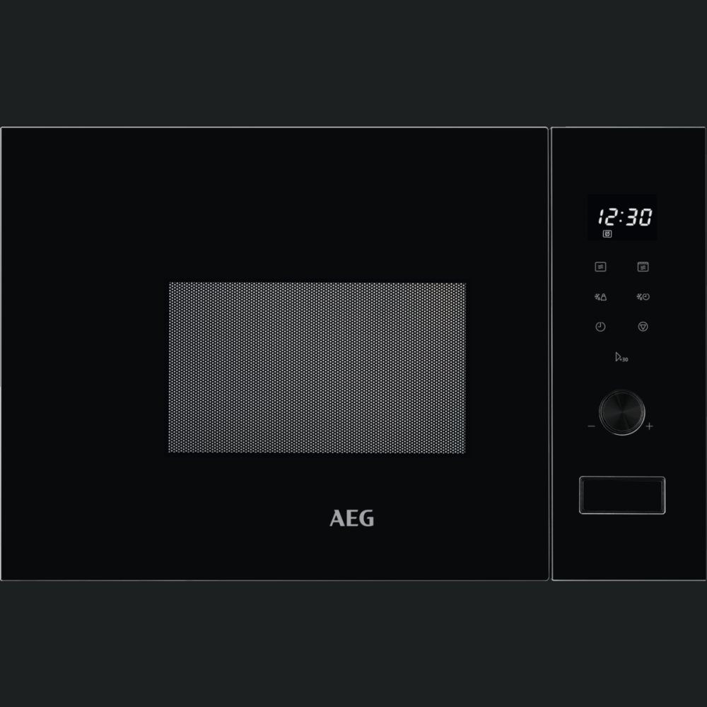 Furrë me mikrovalë të integruar AEG MSB2057D-B, me funksion grill, e zezë